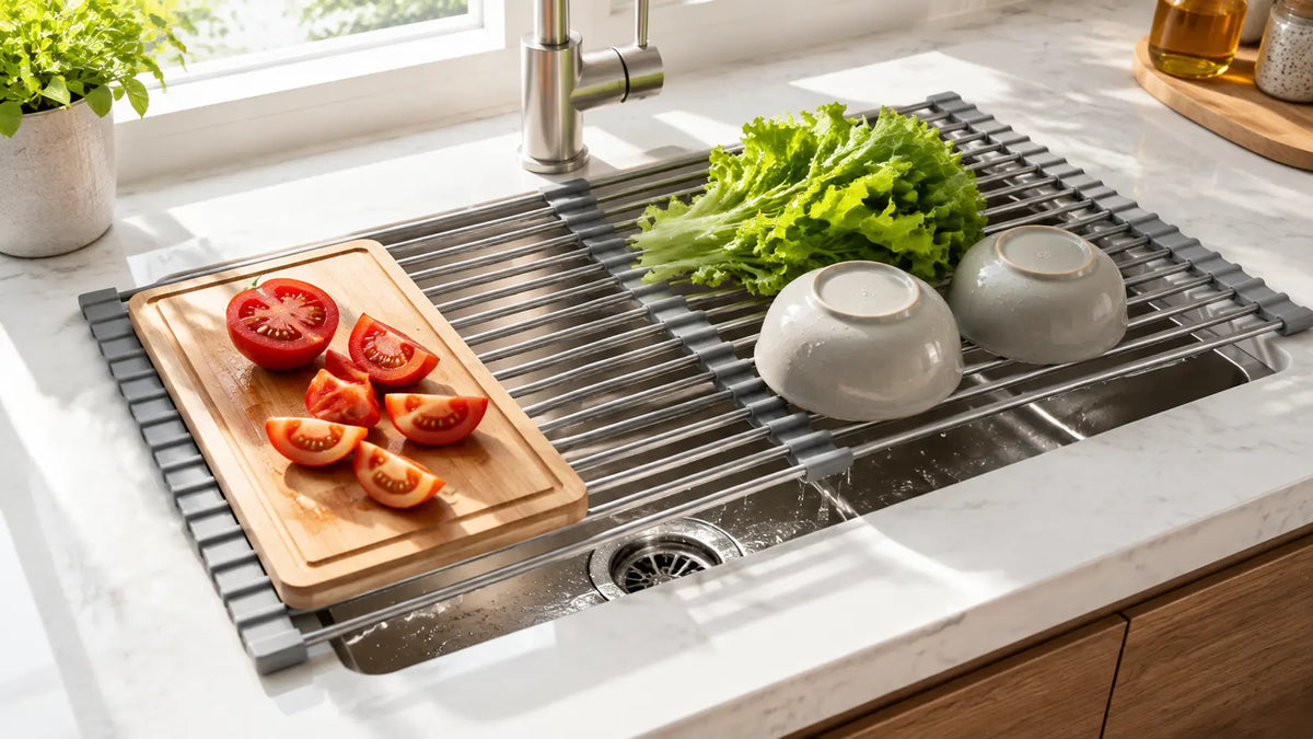 Maximizing Small Kitchen Space: Why This Expandable Roll-Up Dish Rack is a Game Changer