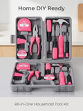 13-Piece Mini Tool Kit for Dorm, Home & Office – Pale Pink
