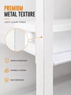 Heavy-Duty Steel Gondola Shelving – Modular Main, Extension & End Units, White