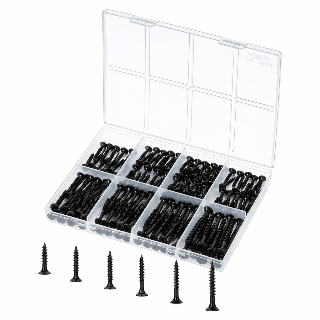 152-piece wood screw assortment in organizer case