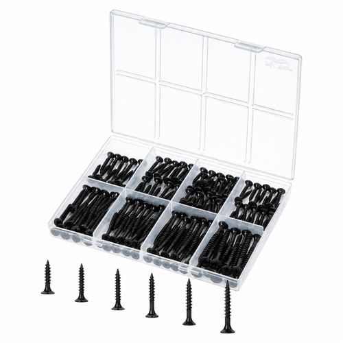 152-piece wood screw assortment in organizer case