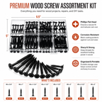 Dimensions of the wood screw organizer case