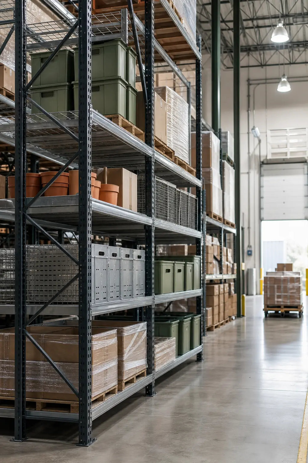 Heavy-duty warehouse shelving and storage racks